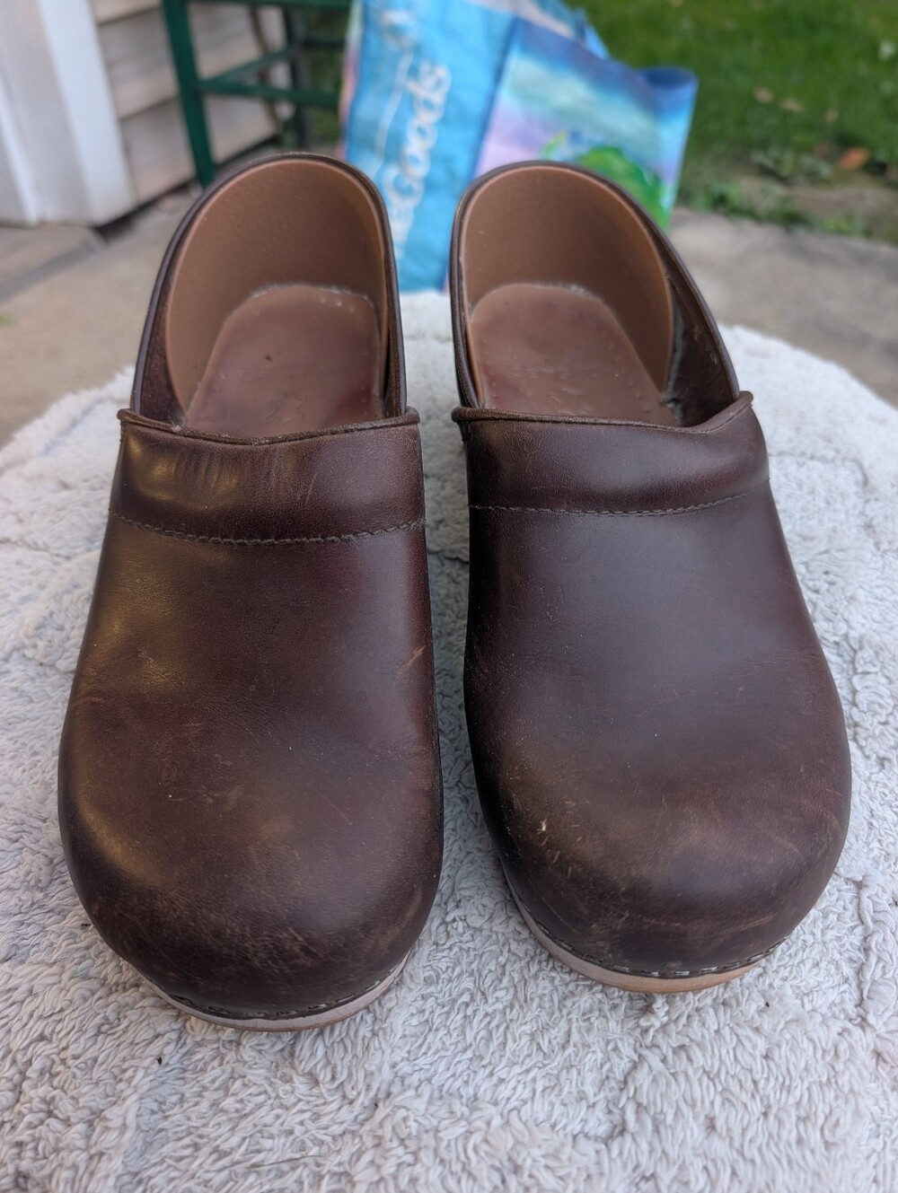 Dansko Brown Oiled Leather Clogs Size 9/40